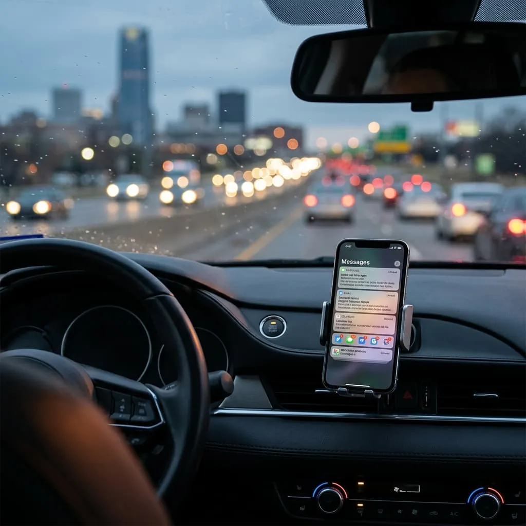 Cómo Afecta la Distracción al Volante al Costo Promedio del Seguro de Auto en Oklahoma