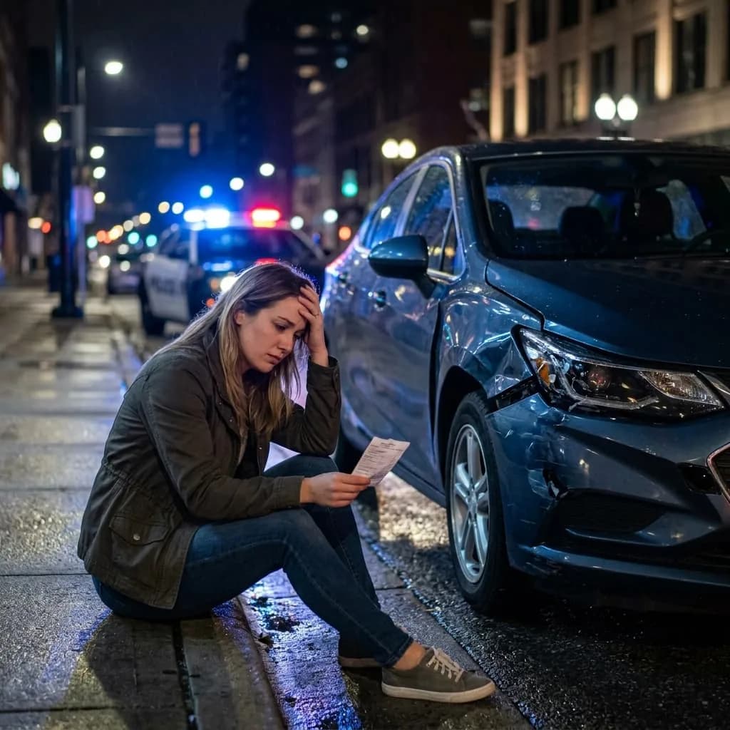 A police officer conducting a traffic stop